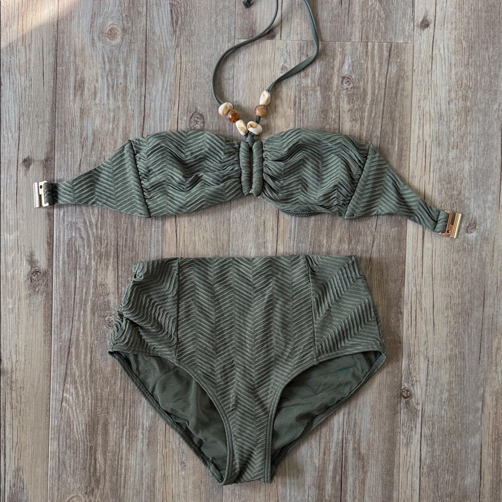 Sea Level Australia Caracus Bandeau top & Caracus Panelled High Waisted bottoms